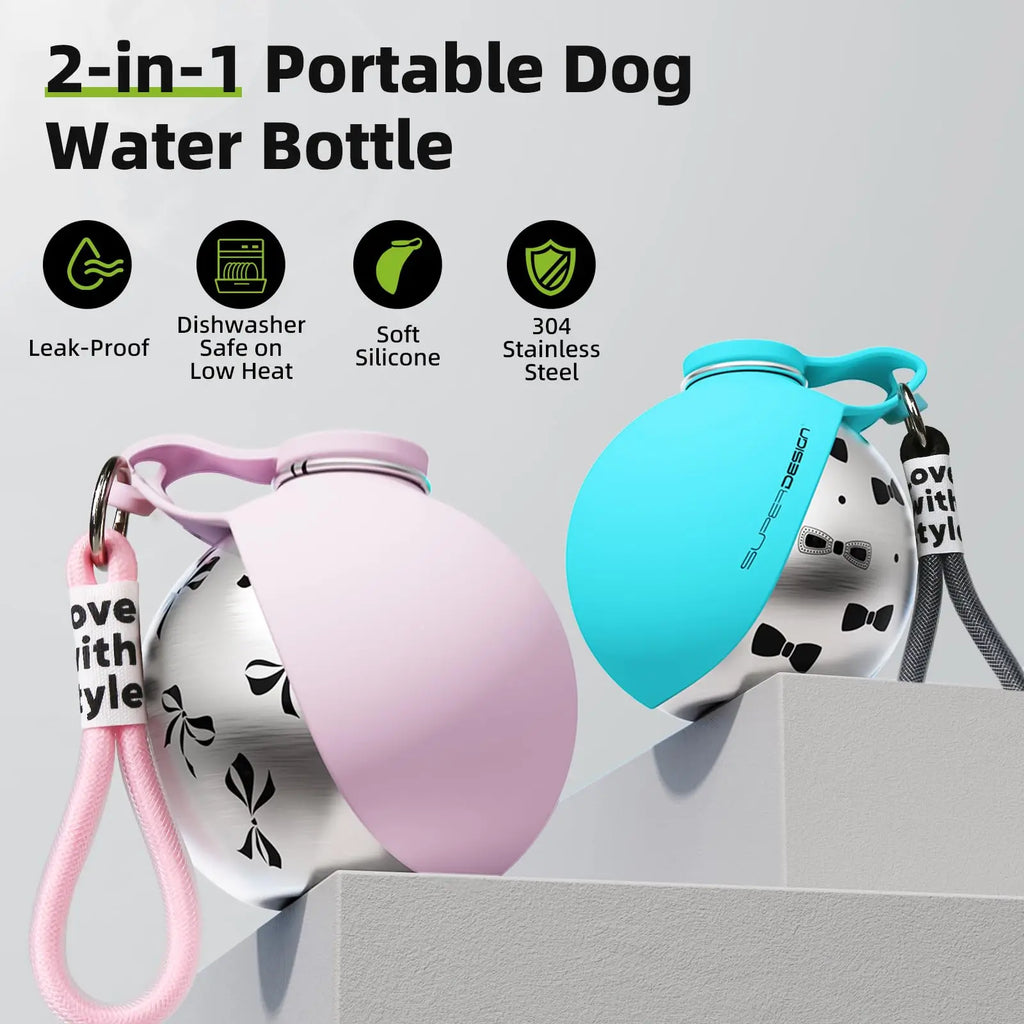 HydroPaws™ Water Bottle 🐶💧 — Drink & Bowl in One