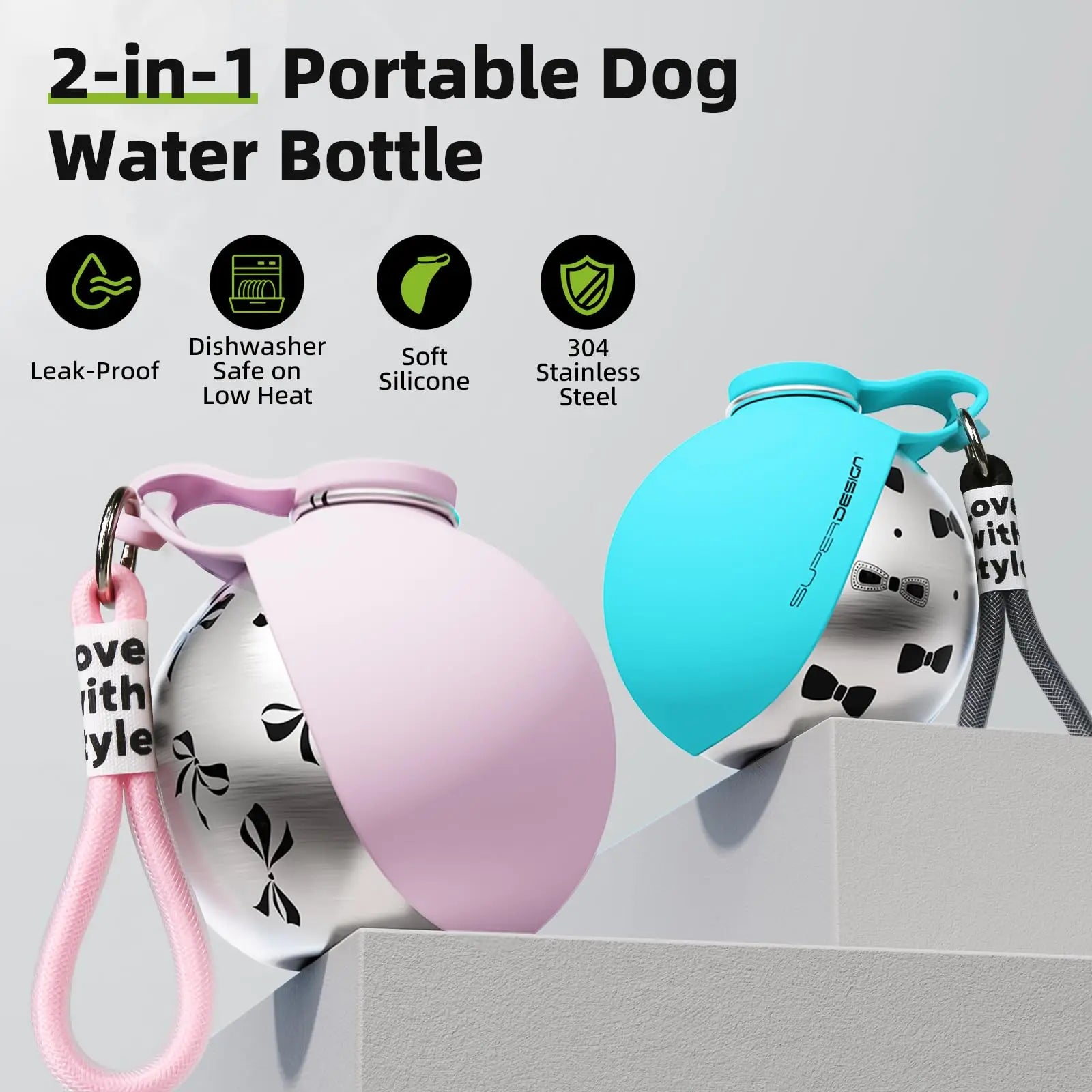 HydroPaws™ Water Bottle 🐶💧 — Drink & Bowl in One