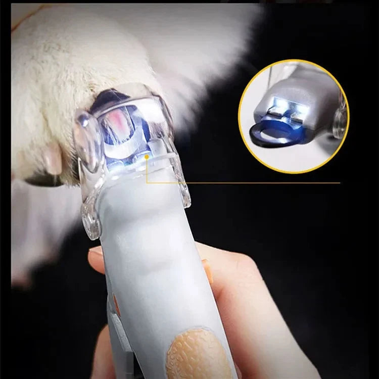 Pet Nail Clipper with LED Light – Stainless Steel Cat & Dog Nail Trimmer