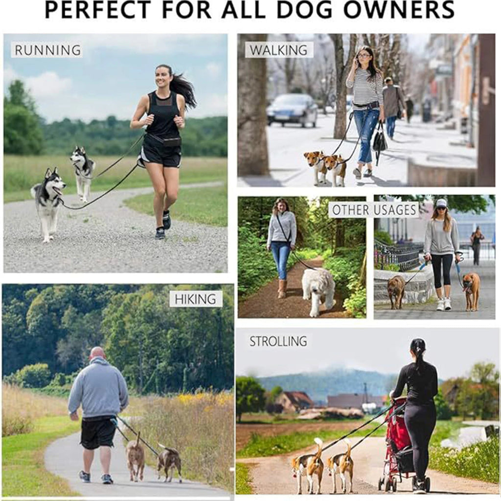 Walk Free: Hands-Free Dog Leash with Zipper Pouch