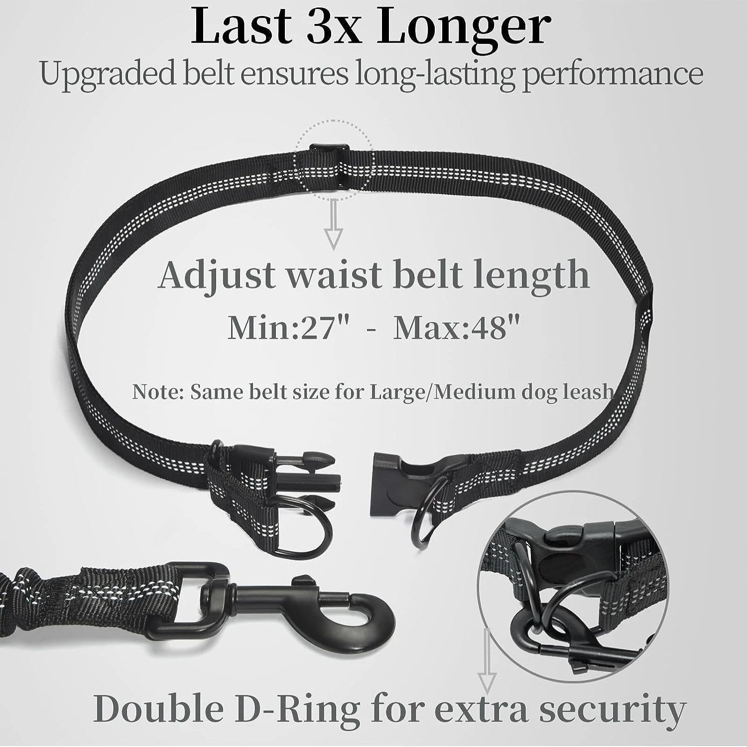Walk Free: Hands-Free Dog Leash with Zipper Pouch