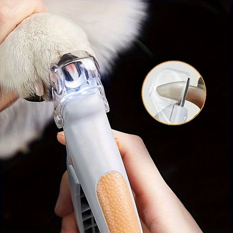 Pet Nail Clipper with LED Light – Stainless Steel Cat & Dog Nail Trimmer